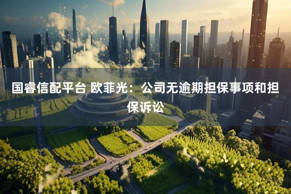 国睿信配平台 欧菲光：公司无逾期担保事项和担保诉讼